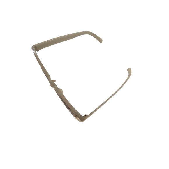 Vintage Y2K Womens Oversized Square Plastic Frame Sunglasses Cream Purple - Picture 2 of 4